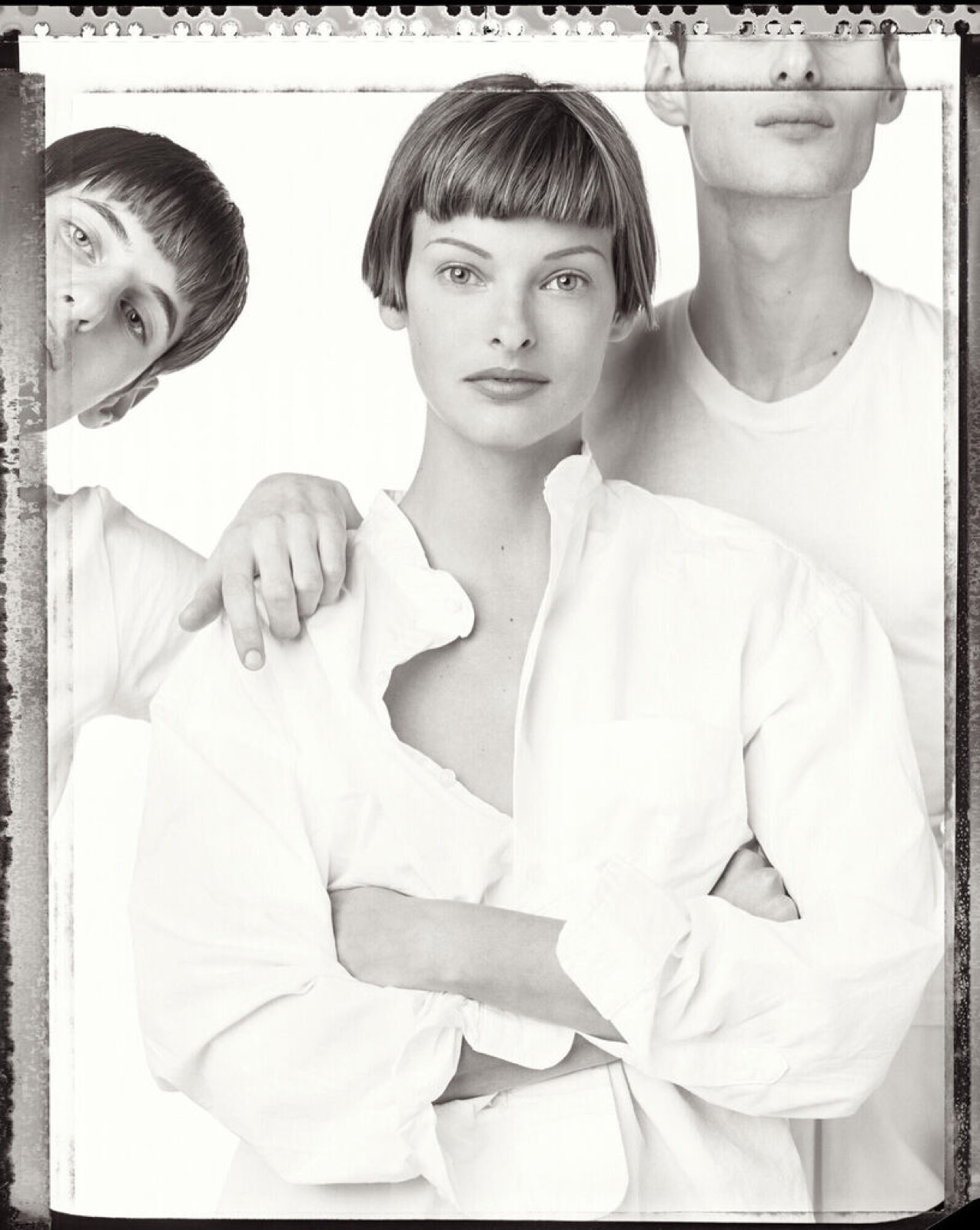 Steven Meisel, Linda Evangelista, Ian Hundley, and Marc Hundley, New York, 1993