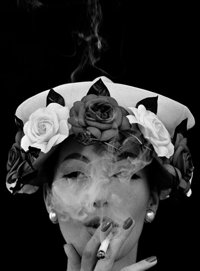 William Klein, Hat and Five Roses, Paris (Vogue), 1956